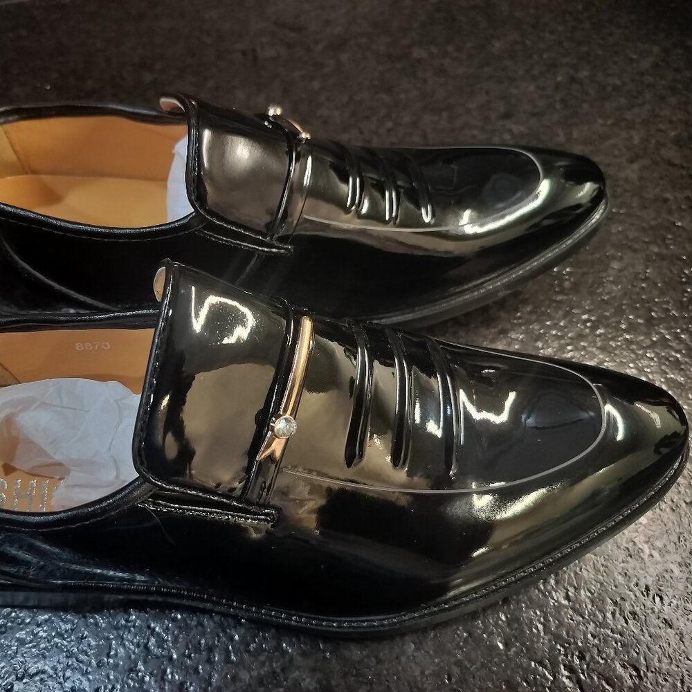 Men's unbranded dress shoes black US 11 NEW